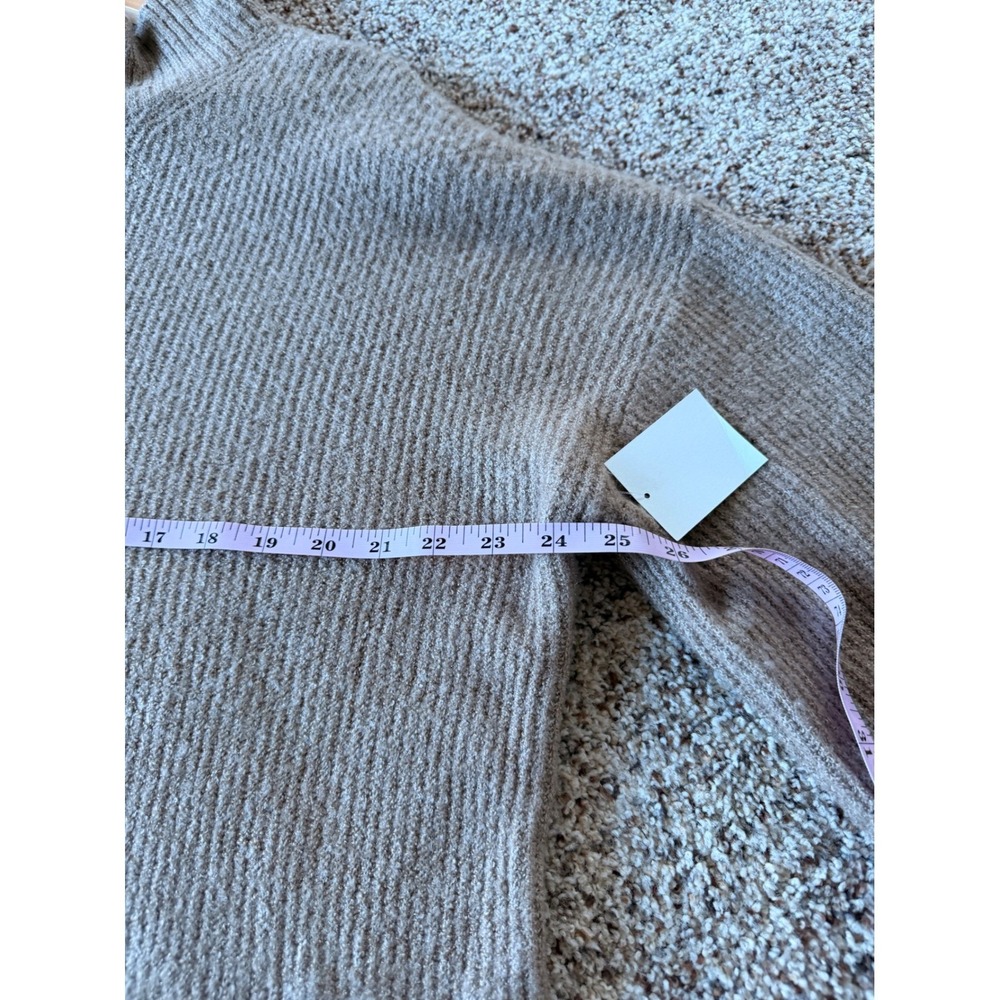 NWT FRENCH CONNECTION Turtleneck Ribbed Knit‎ Sweater Loose Fit Beige Women's L - Picture 4 of 10